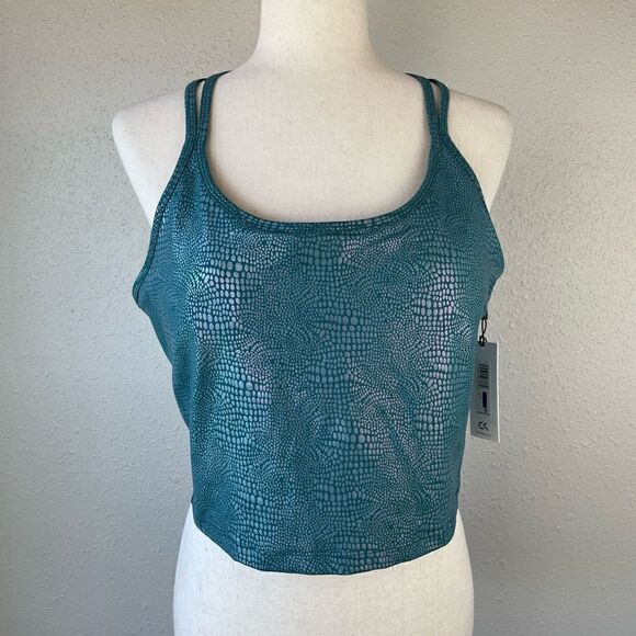 NWT Calvin Klein Performance Athletic Cropped Tankini Top Size XXL - Picture 1 of 7